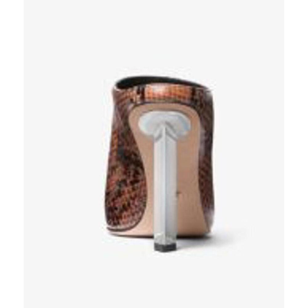 Michael Kors Halle Snake Embossed Leather Mule Pump 6 - Picture 3 of 3